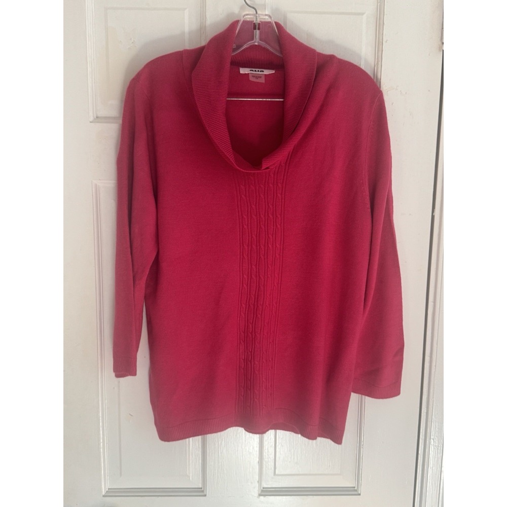 Alia‎ Vibrant Pink Cable Knit Sweater Soft Acrylic Pullover Sz 1X
